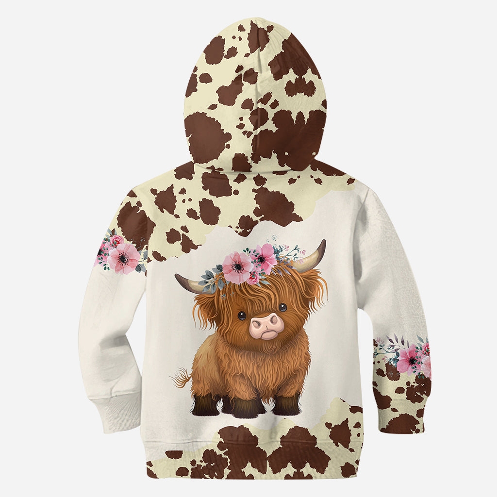 Just A Girl Who Loves Highland Cow - Personalized Highland Cow Hoodie and Leggings
