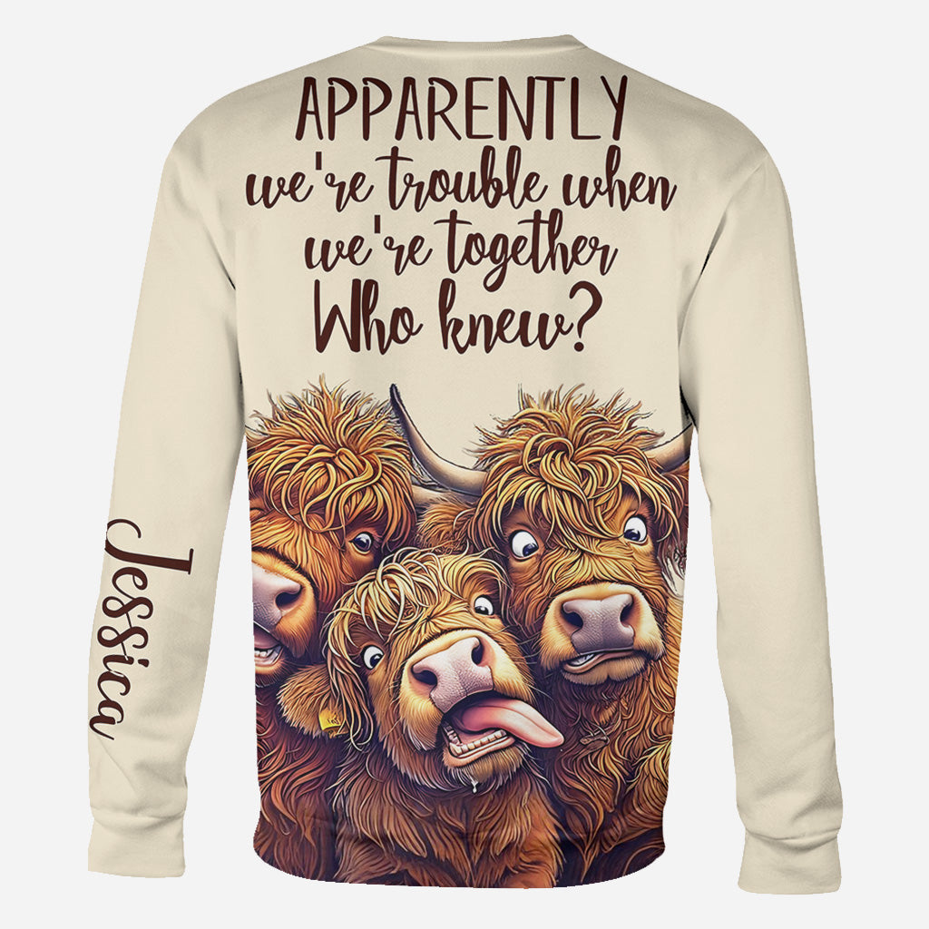 Apparently We're Trouble - Personalized Bestie All Over Shirt
