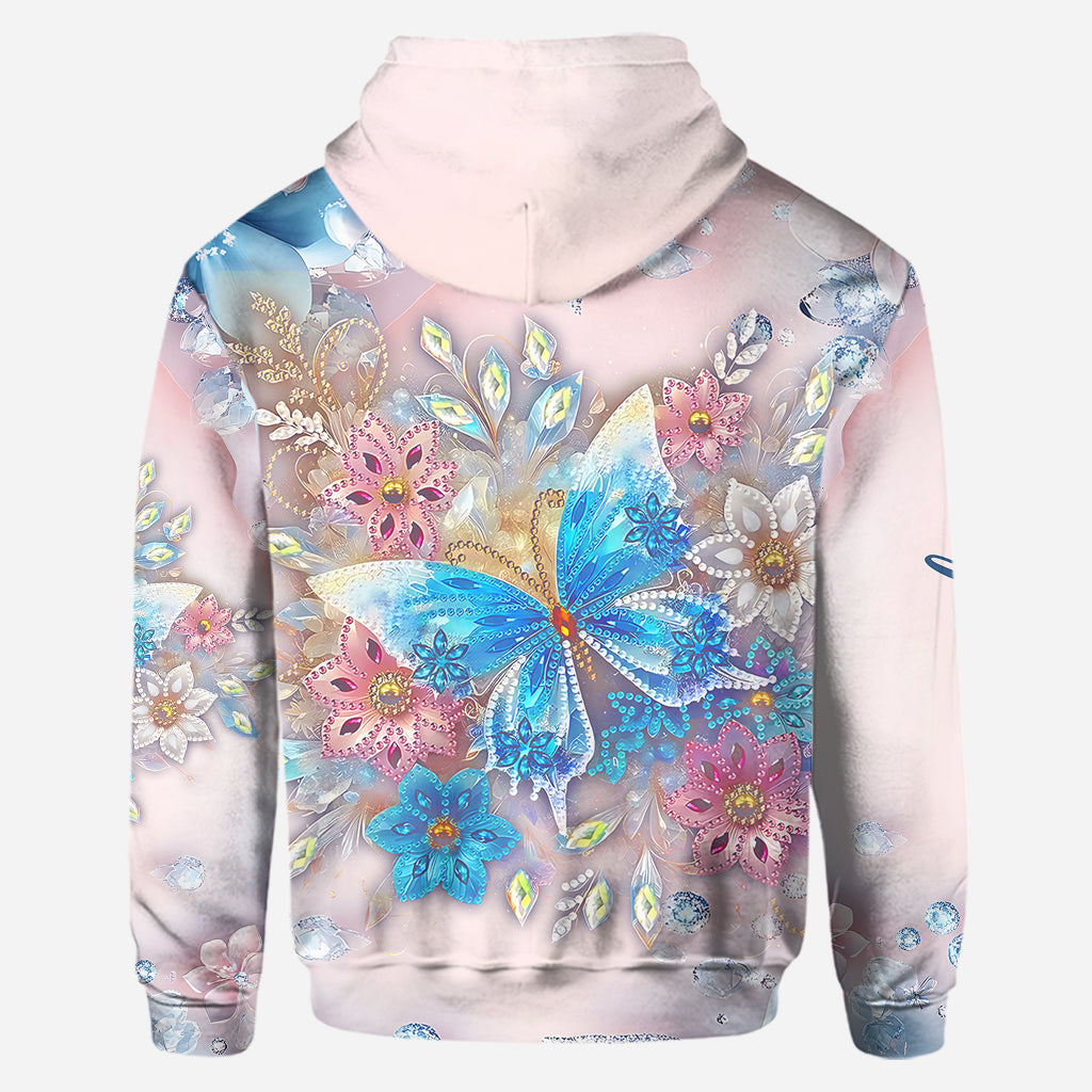 Butterfly & Flower - Personalized Butterfly Hoodie and Leggings