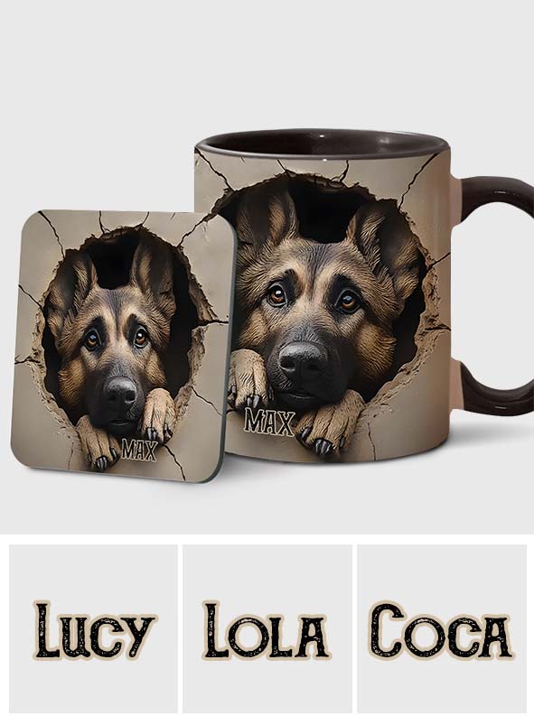 Mug personnalisé pour amoureux des bergers allemands - Motif chien