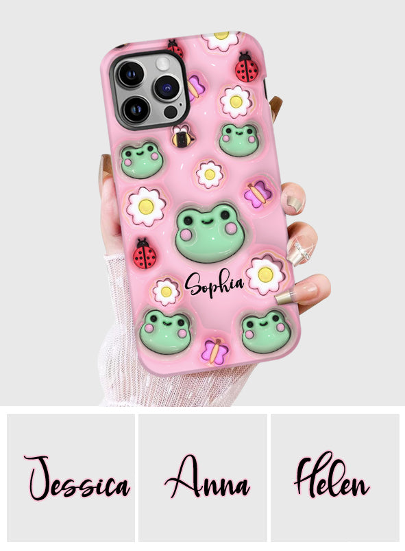 Ich liebe Frösche – Personalisierte Handyhülle mit Frosch-Vollbilddruck