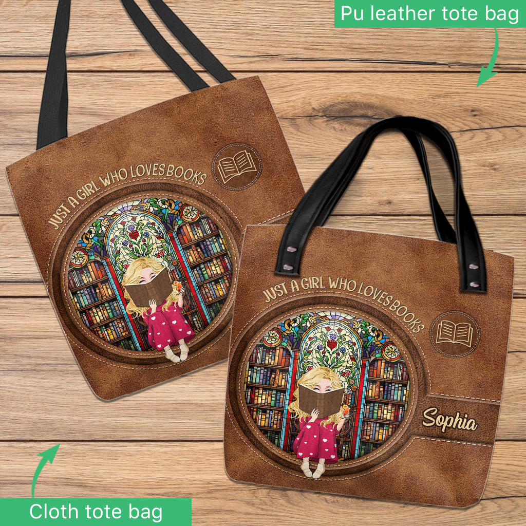 Just A Girl Who Loves Books - Personalized Book Tote Bag