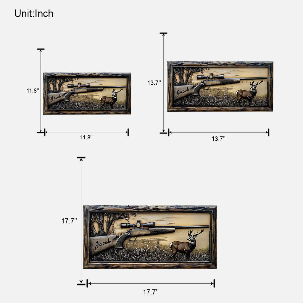 Hunting Rifle - Personalized Hunting Custom Shaped Wood Sign