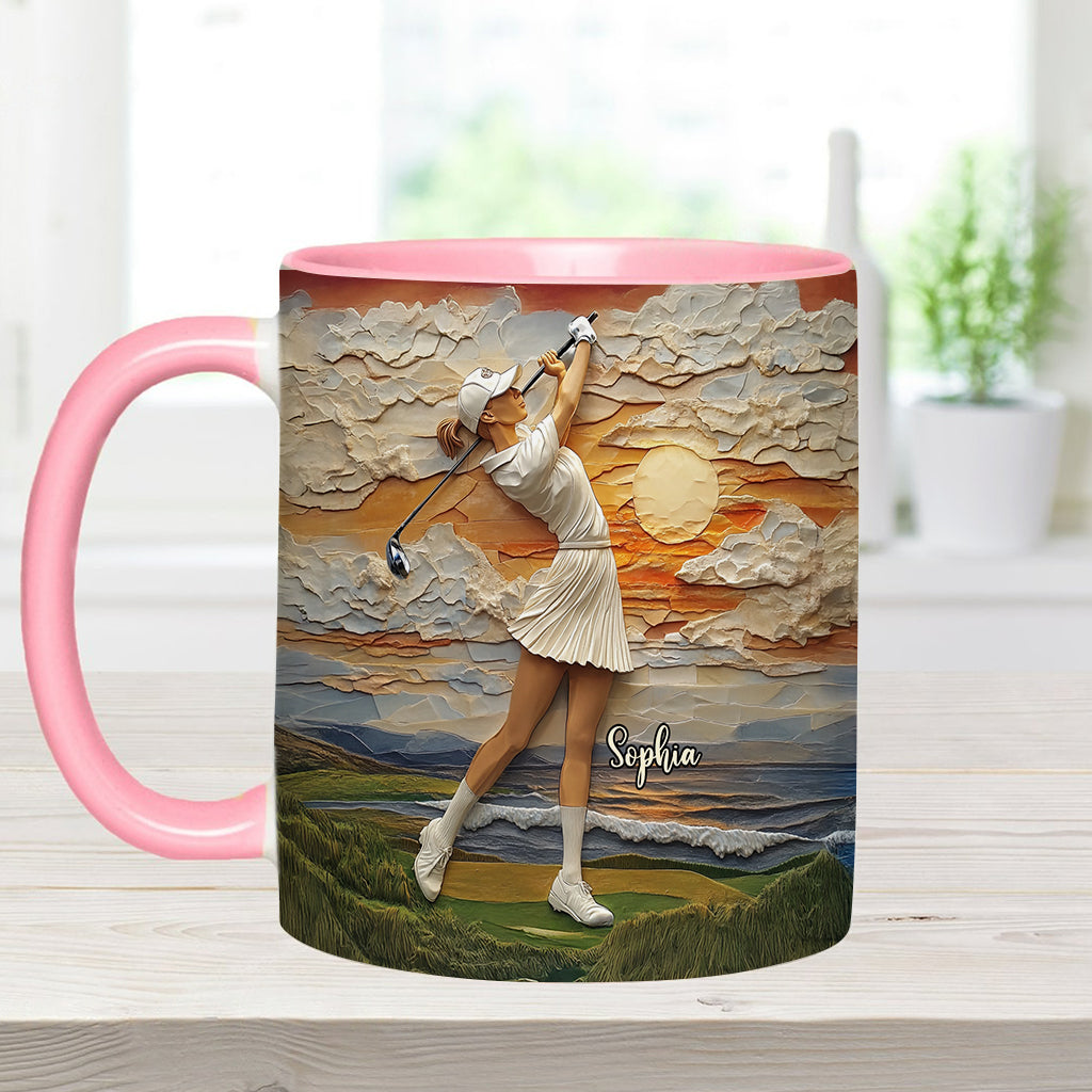 Golf Is My Life - Personalized Golf Accent Mug
