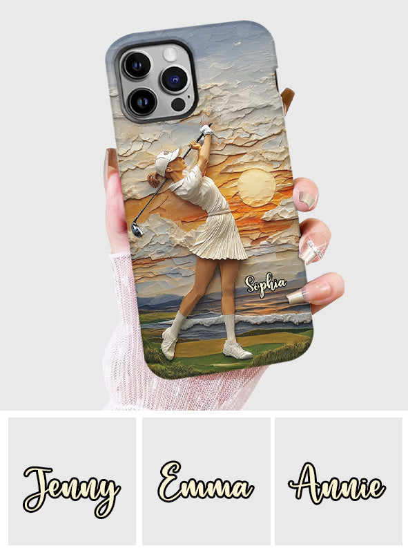 Le golf, c'est ma vie - Coque de téléphone personnalisée avec impression intégrale sur le thème du golf