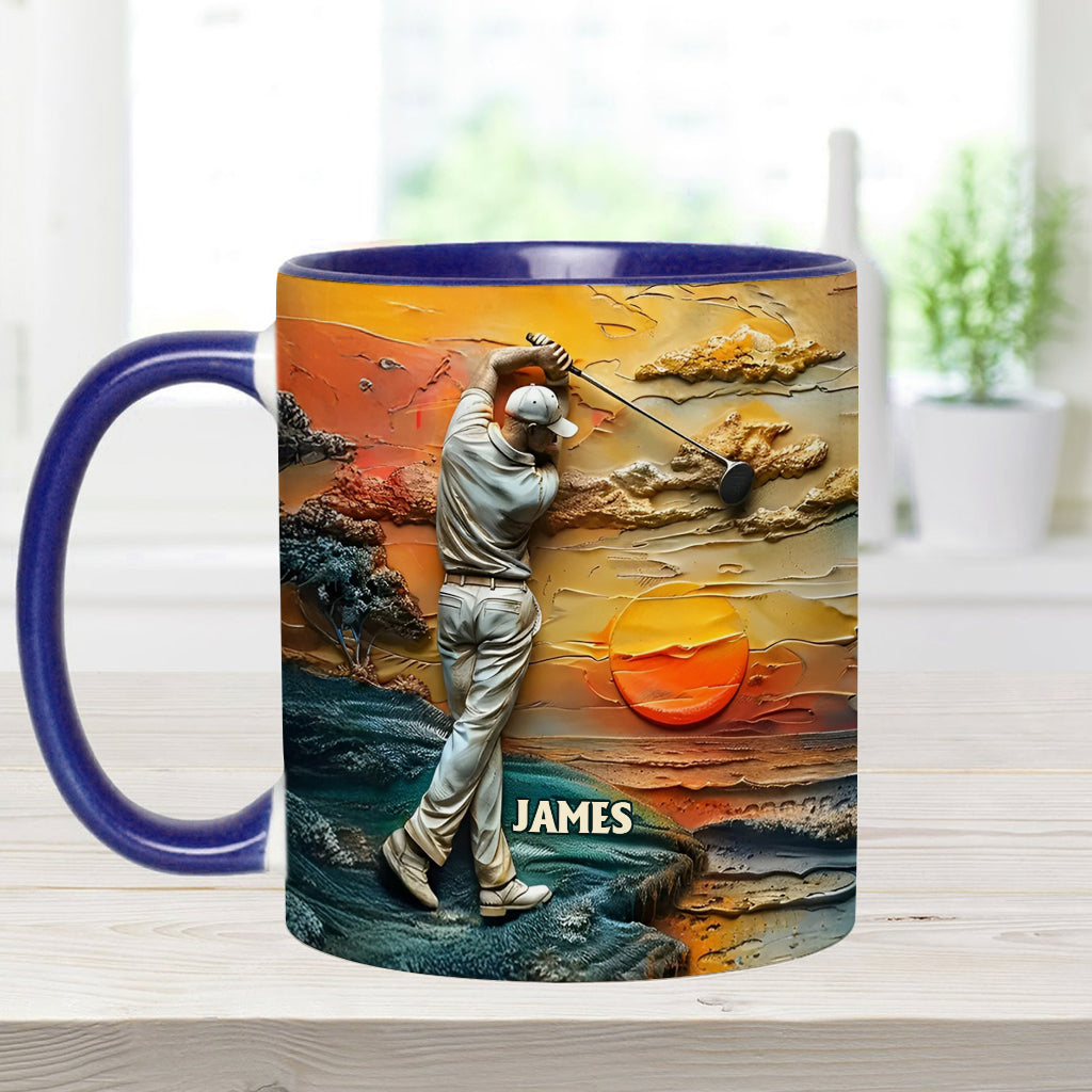 Golf Is My Life - Personalized Golf Accent Mug