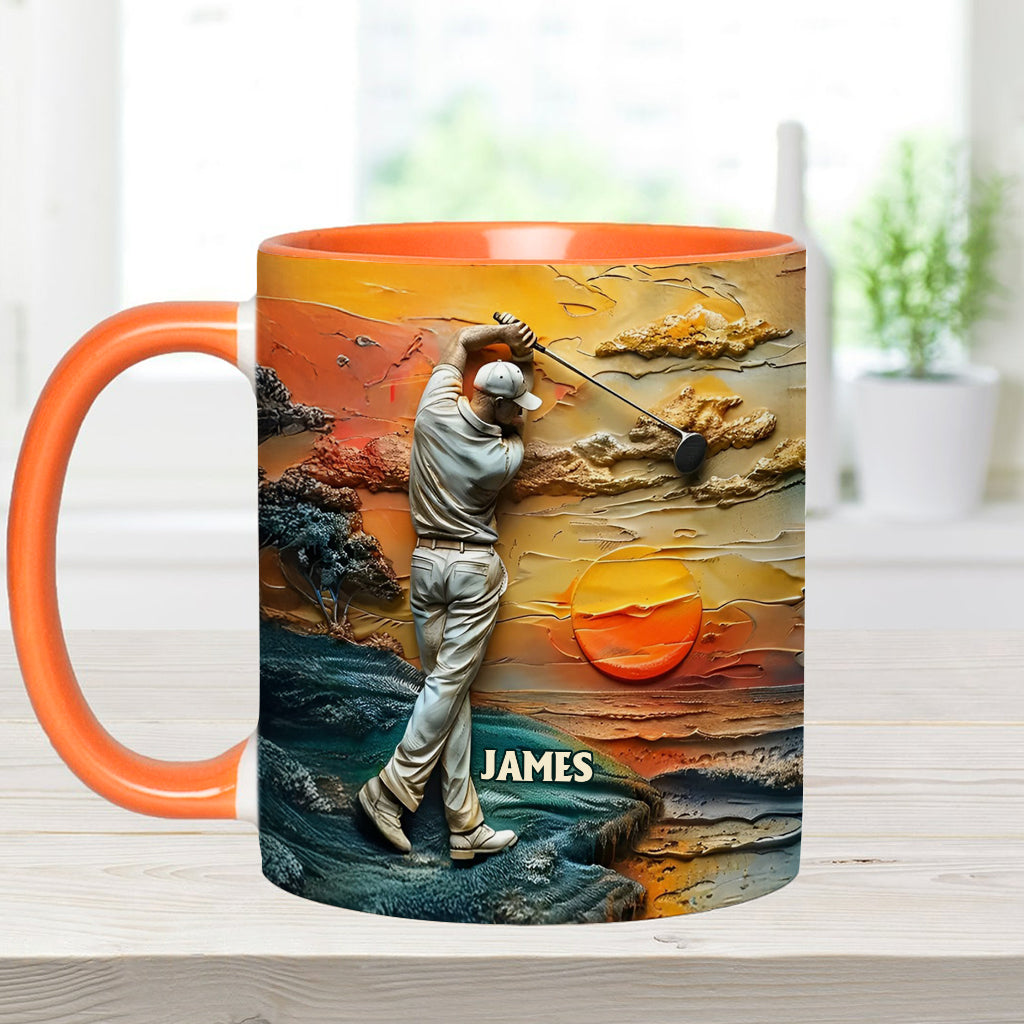 Golf Is My Life - Personalized Golf Accent Mug