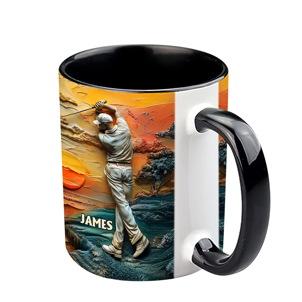 Golf Is My Life - Personalized Golf Accent Mug