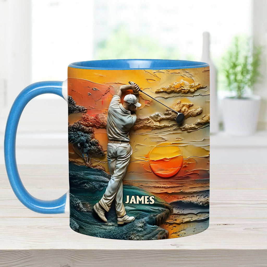 Golf Is My Life - Personalized Golf Accent Mug
