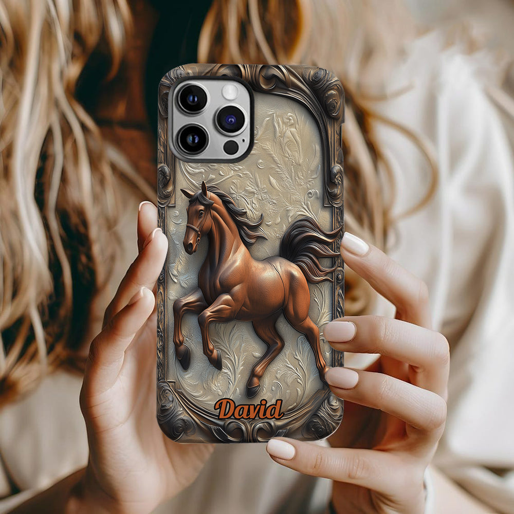 Love Horse - Personalized Horse Full Print Phone Case