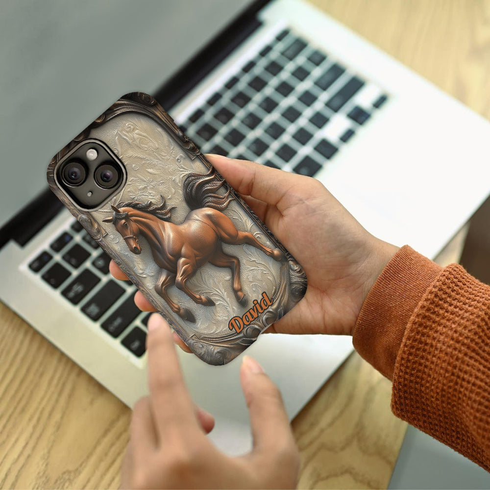 Love Horse - Personalized Horse Full Print Phone Case