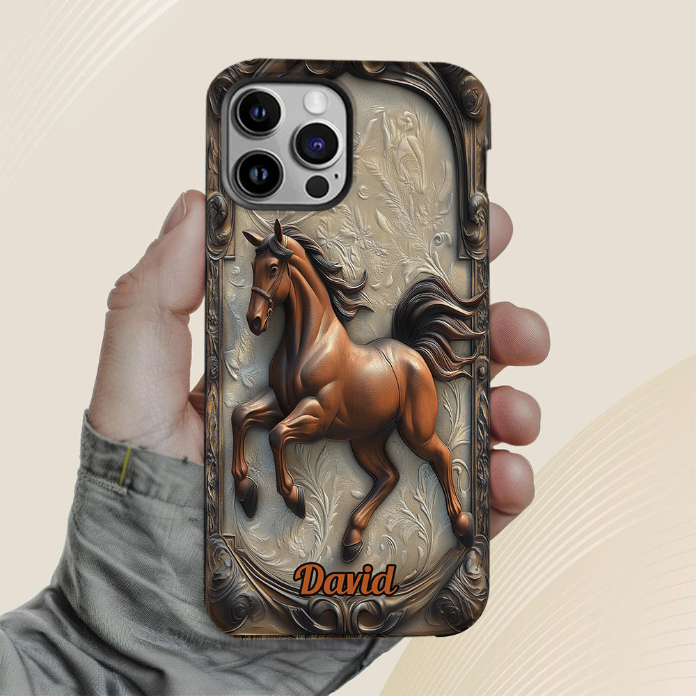Love Horse - Personalized Horse Full Print Phone Case