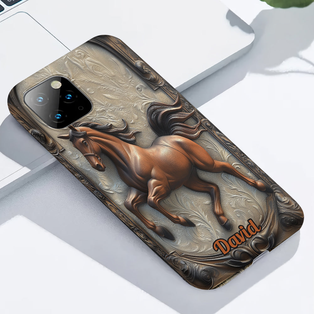 Love Horse - Personalized Horse Full Print Phone Case