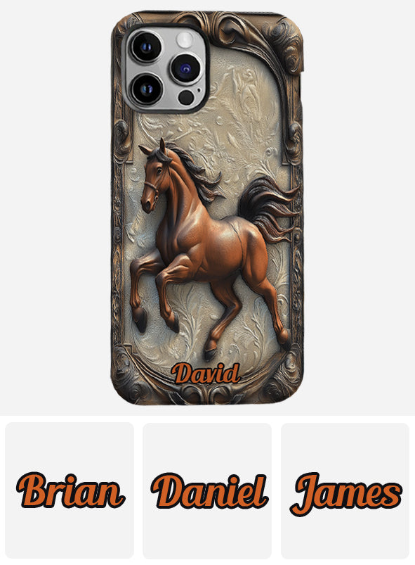 Love Horse - Personalized Horse Full Print Phone Case