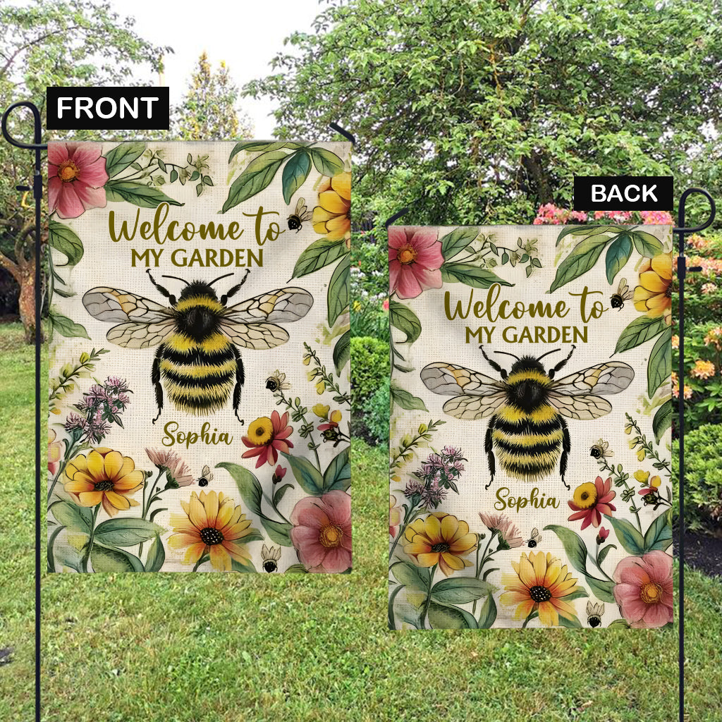 Welcome To My Garden - Personalized Gardening Garden Flag