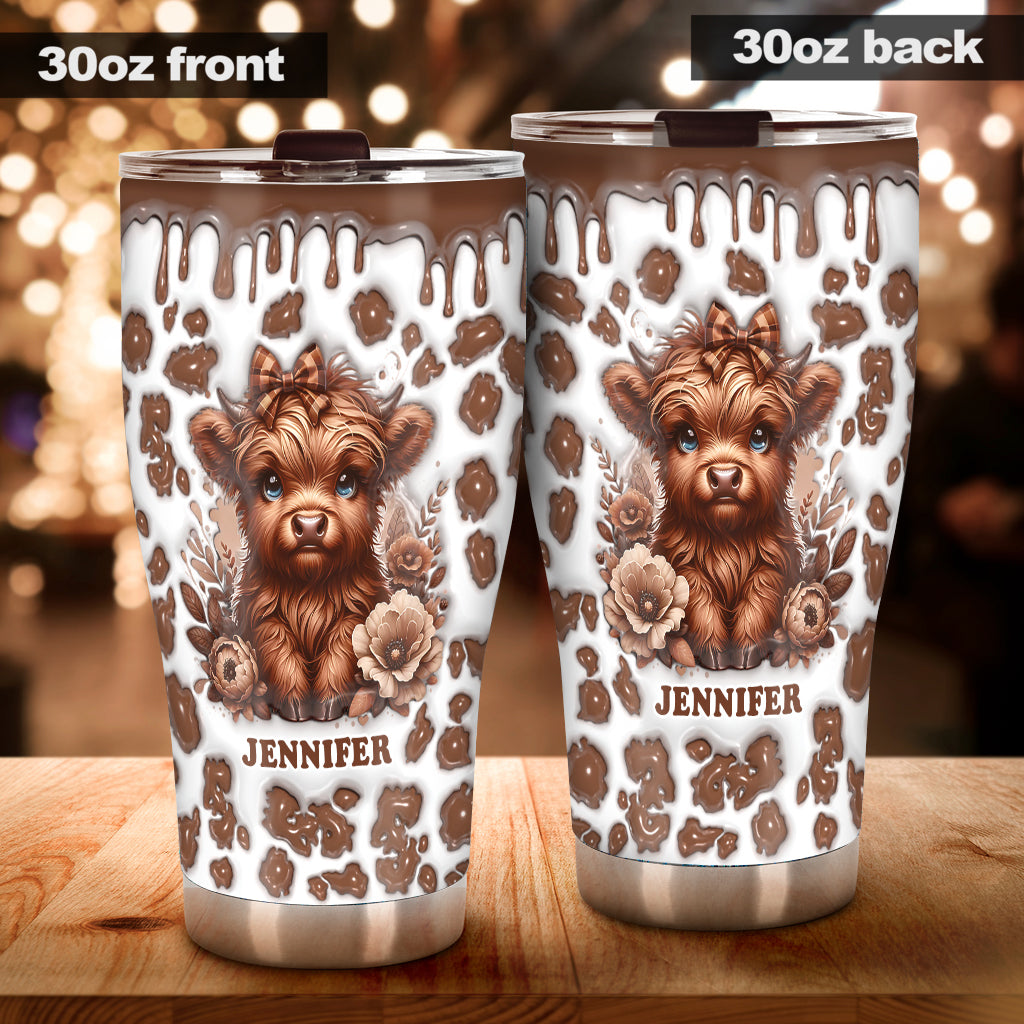 Beautiful Highland Cow - Personalized Tumbler