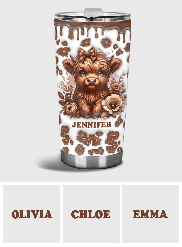 Beautiful Highland Cow - Personalized Tumbler