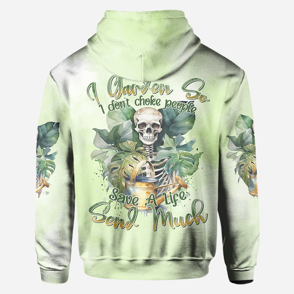 I Garden So I Don't Choke People - Personalized Gardening All Over Shirt