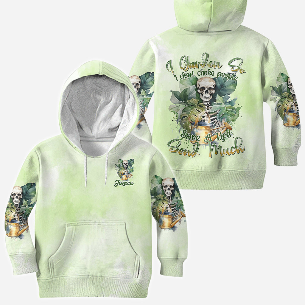 I Garden So I Don't Choke People - Personalized Gardening All Over Shirt