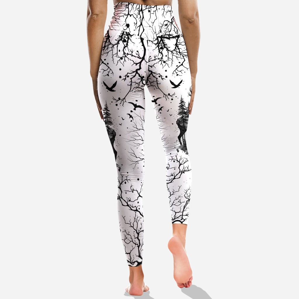Country Style Black White - Personalized Hunting Hoodie and Leggings