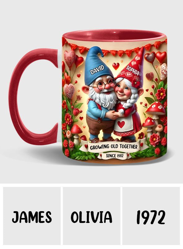 Growing Together - Personalized Husband And Wife Accent Mug