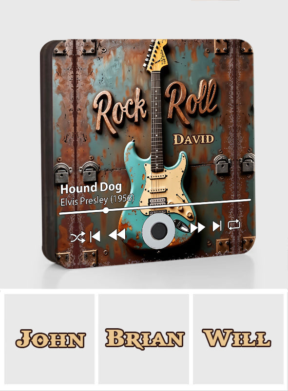 Aimant de réfrigérateur personnalisé Rock N Roll - Musique de guitare