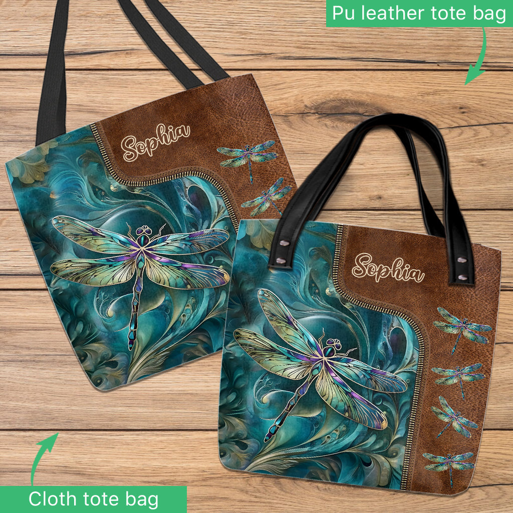 Dreamy Dragonfly - Personalized Dragonfly Tote Bag