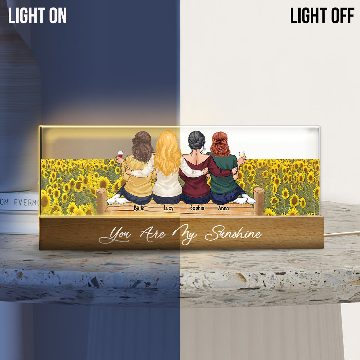 You Are My Sunshine - Personalized Bestie Custom LED Night Light