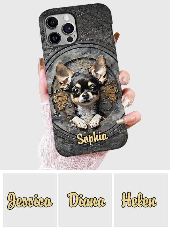 Niedlicher Chihuahua – Personalisierte Handyhülle mit Hundemotiv