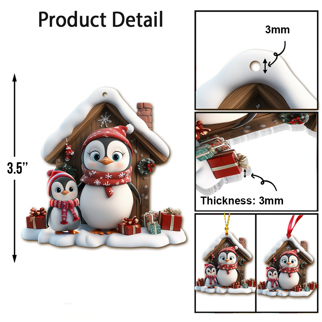 Any Title Cute Penguin Ornament - Personalized Grandma Ornament