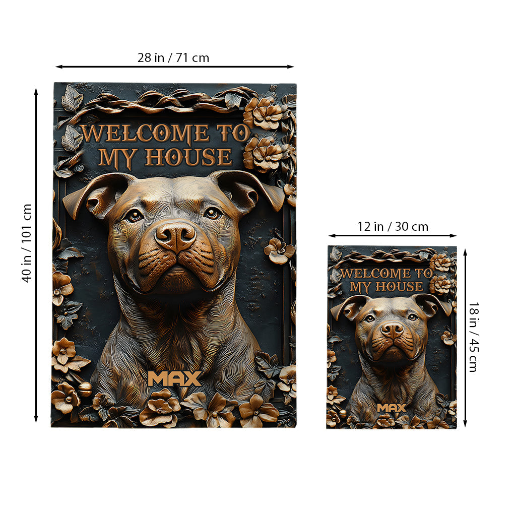 Strong Pitbull - Personalized Dog Garden Flag