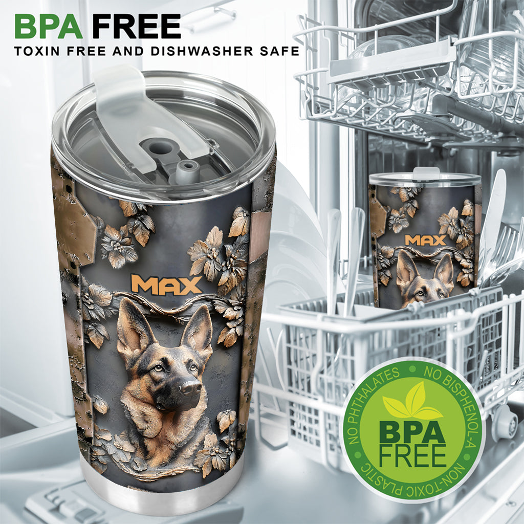 Strong German Shepherd - Personalized Dog Tumbler
