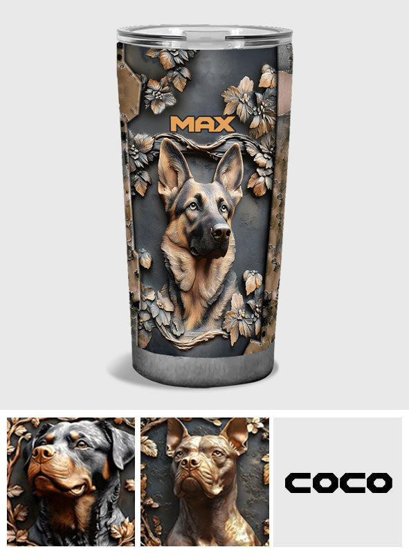 Strong German Shepherd - Personalized Dog Tumbler