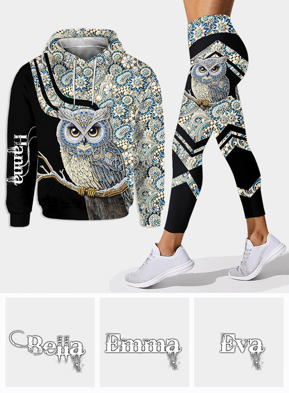 Beautiful Owl - Personalized Owl Hoodie and Leggings