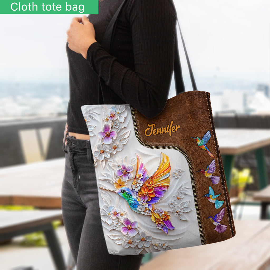 Stunning Hummingbird Dragonfly Butterfly - Personalized Gardening Tote Bag
