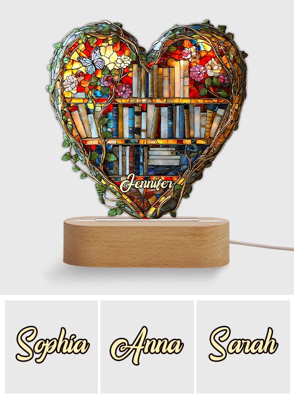 Just Love Books – Personalisierte, buchförmige Leuchtplatte