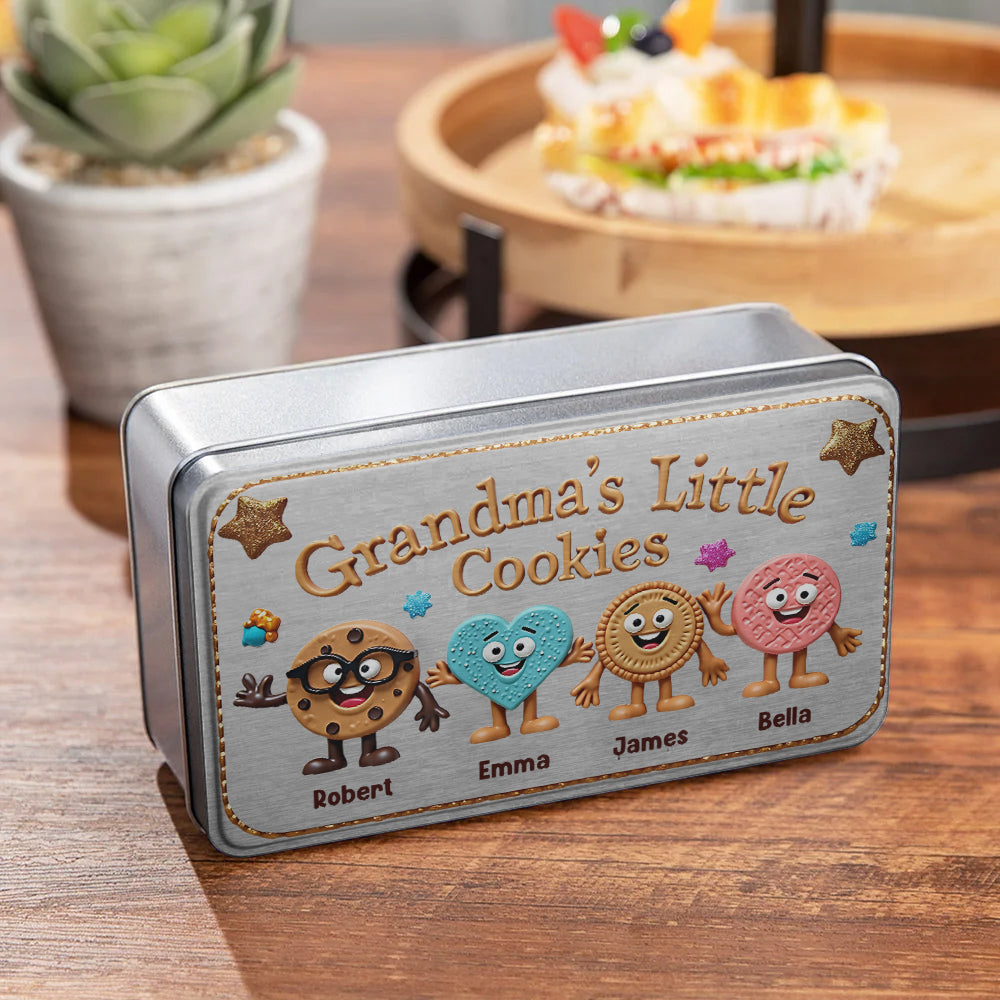 Grandma's Little Cookies - Personalized Grandma Biscuit Tin