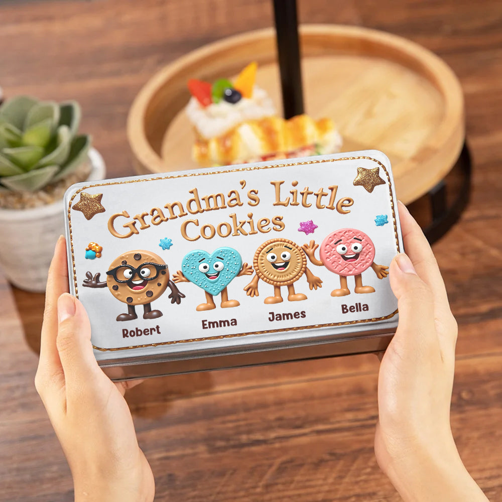 Grandma's Little Cookies - Personalized Grandma Biscuit Tin