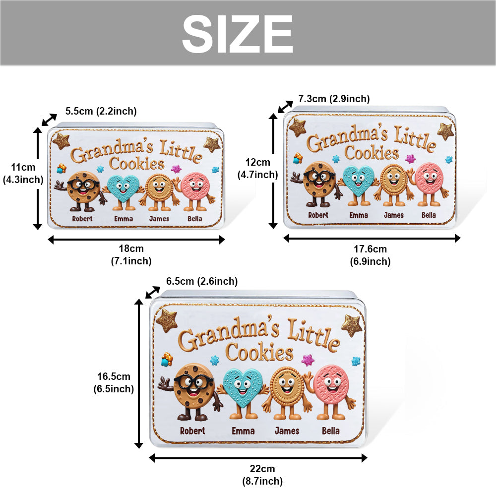 Grandma's Little Cookies - Personalized Grandma Biscuit Tin