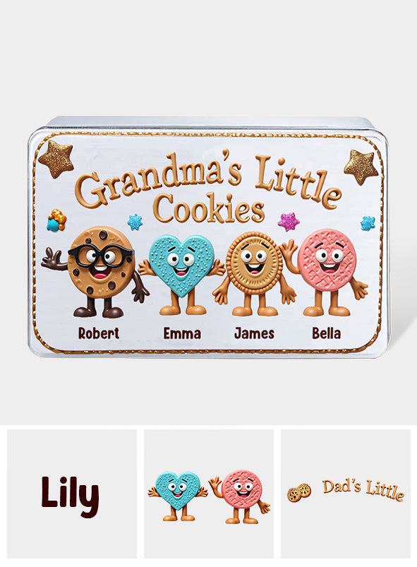 Grandma's Little Cookies - Personalized Grandma Biscuit Tin