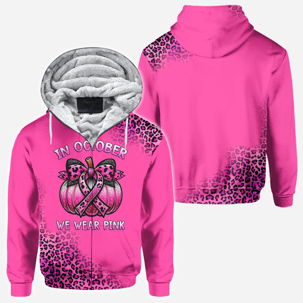 In October We Wear Pink - Breast Cancer Awareness All Over Shirt