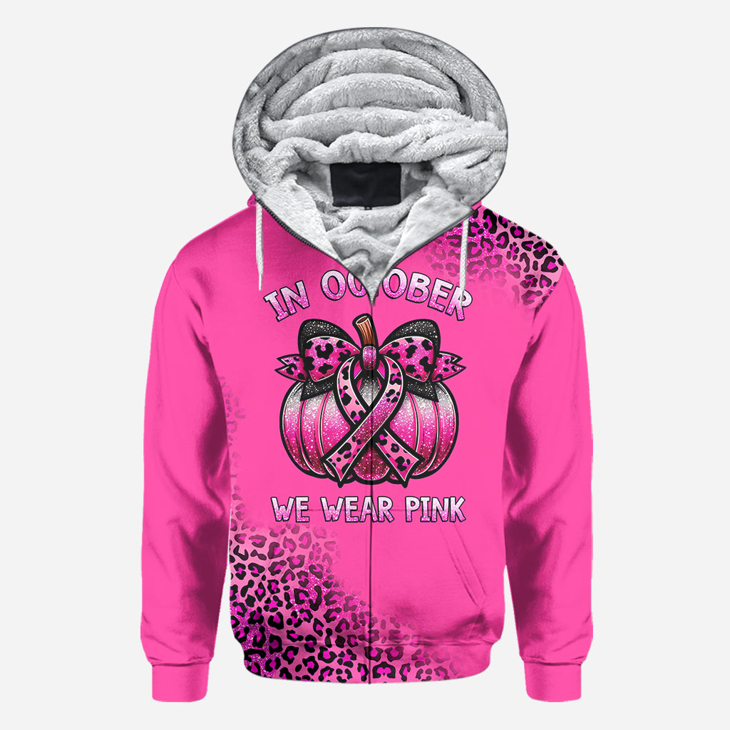 In October We Wear Pink - Breast Cancer Awareness All Over Shirt