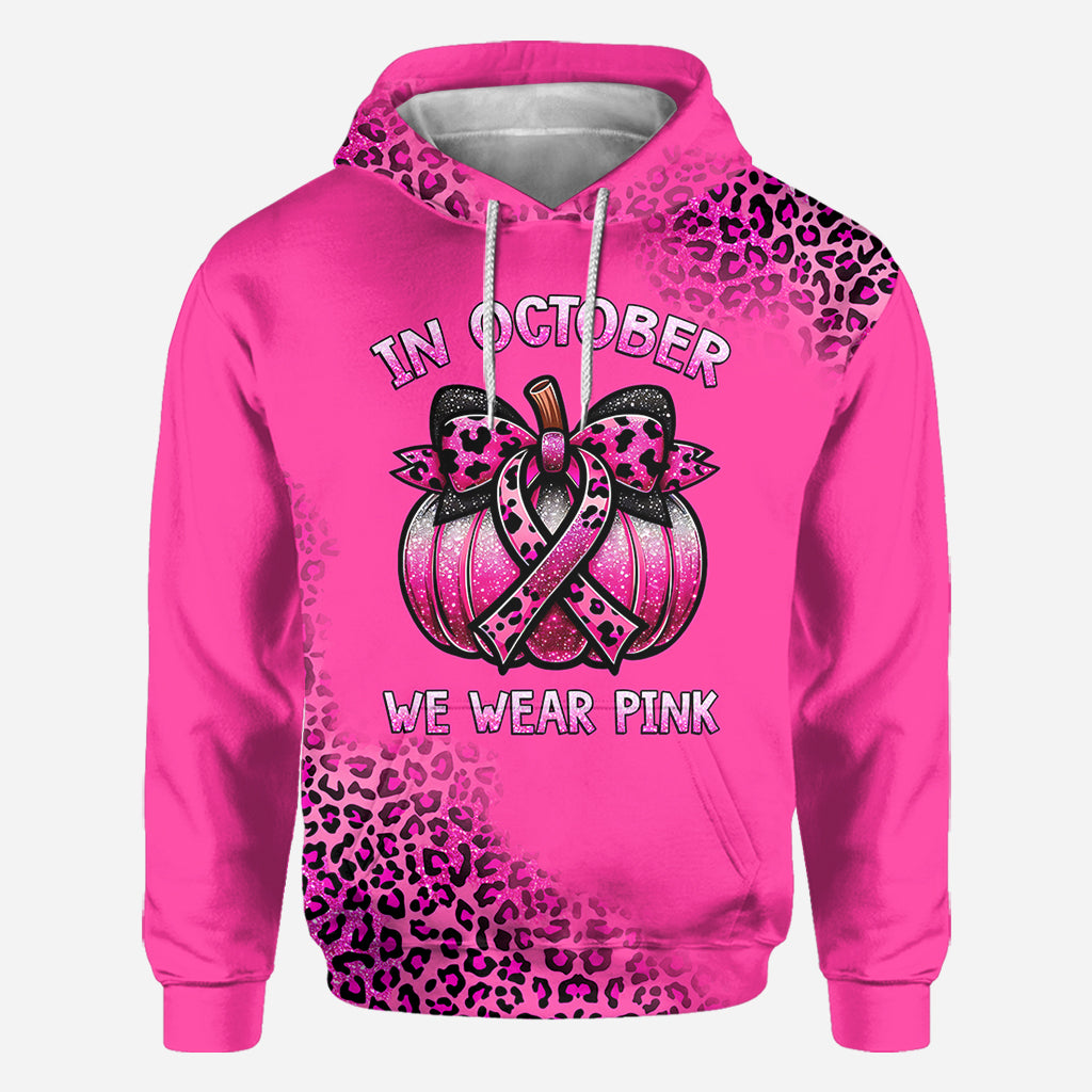 In October We Wear Pink - Breast Cancer Awareness All Over Shirt