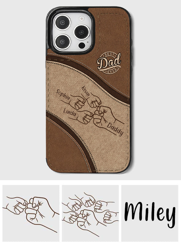 Fist Bump - Personalized Father Foldable Wallet Phone Case