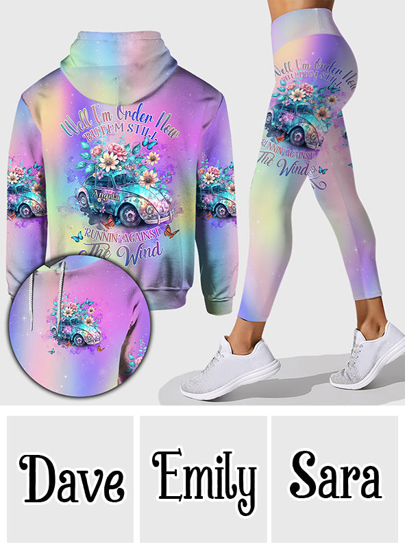 Running Against The Wind - Personalized Hippie Hoodie and Leggings