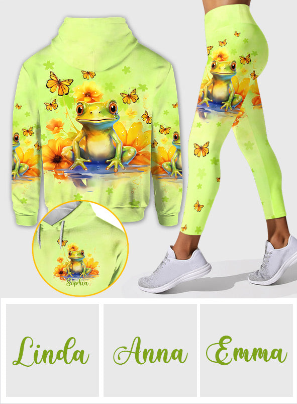 Ich liebe Frösche – Personalisierter Frosch-Hoodie und Leggings