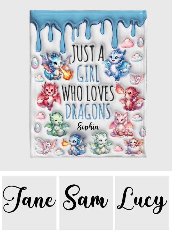 Juste une fille qui aime les dragons - Couverture personnalisée avec des dragons