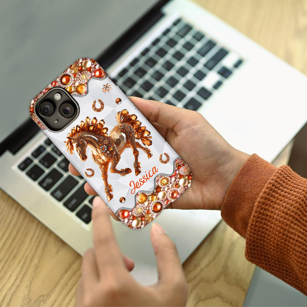 Just A Girl Who Loves Horses - Personalized Horse Full Print Phone Case