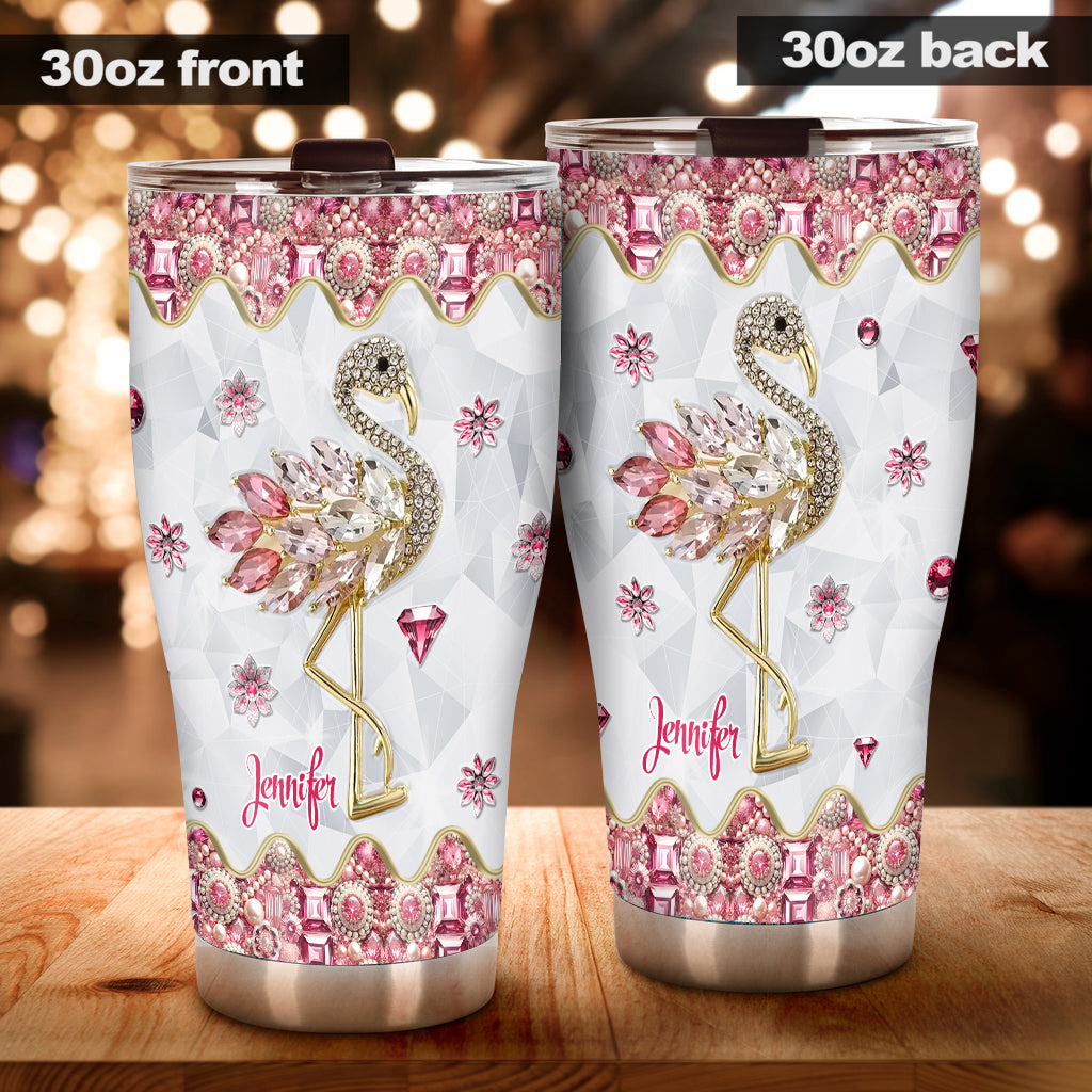 Just A Girl Who Loves Flamingos - Personalized Flamingo Tumbler