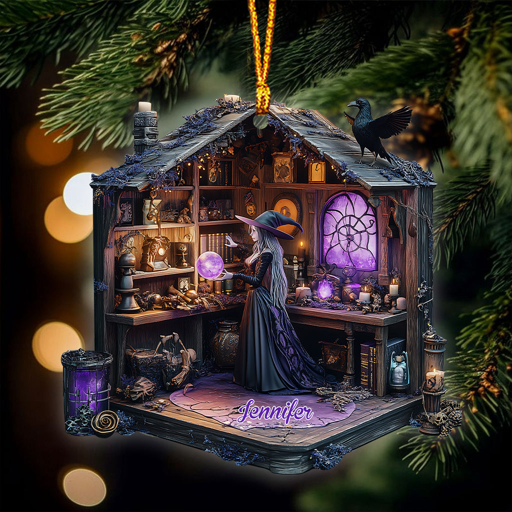 Mysterious Witch Room - Personalized Witch Ornament